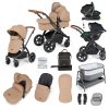 ickle bubba stomp luxe i-size isofix all in one travel system black desert tan handle bedside crib