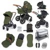 ickle bubba stomp luxe i-size isofix all in one travel system black woodland tan handle bedside crib