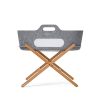 snuzbaskit moses basket stand set natural dark grey