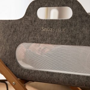 snuzbaskit moses basket stand set natural dark grey