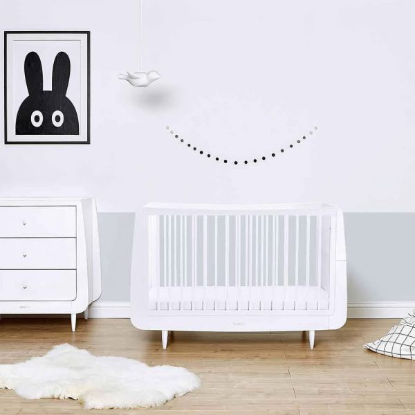 snuzkot skandi 2 piece nursery furniture set white