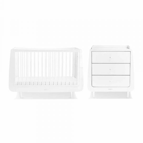 snuzkot skandi 2 piece nursery furniture set white