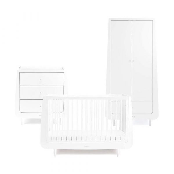 snuzkot skandi 3 piece nursery furniture set white