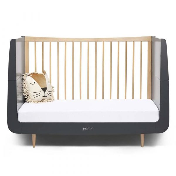 snuzkot skandi cot bed slate natural