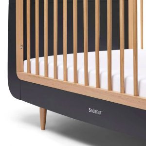 snuzkot skandi cot bed slate natural