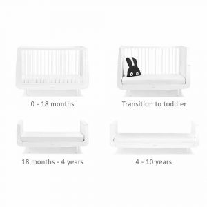 snuzkot skandi cot bed - white