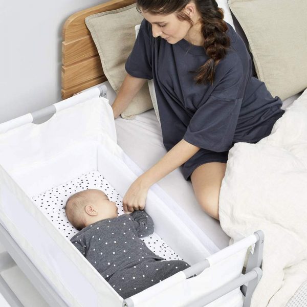 Snuzpod 4 Bedside Crib Dove Grey