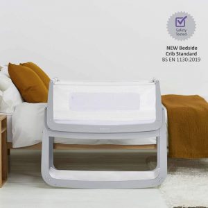 Snuzpod 4 Bedside Crib Dove Grey