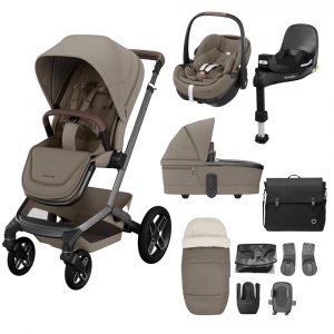 maxi cosi fame pushchair premium travel system twillic truffle black wheels