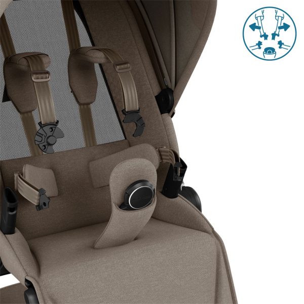 maxi cosi fame pushchair premium travel system twillic truffle brown wheels