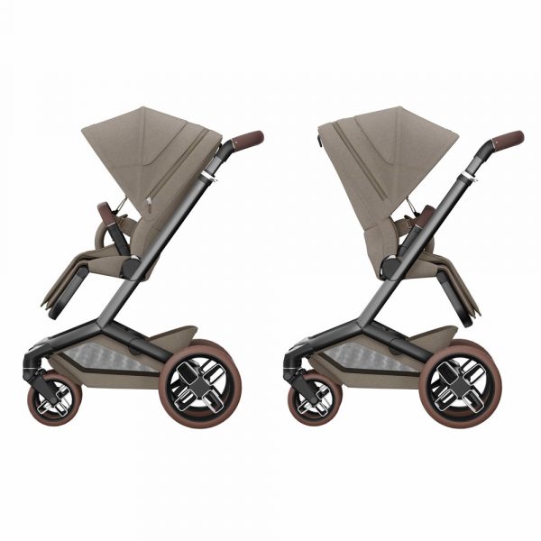 maxi cosi fame pushchair premium travel system twillic truffle brown wheels