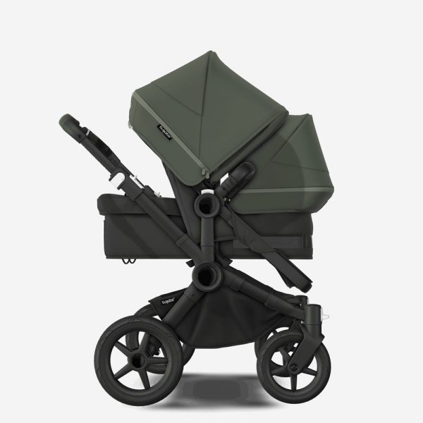 bugaboo donkey 5 duo carrycot and seat pushchair forest green