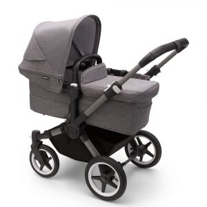 bugaboo donkey 5 duo carrycot and seat pushchair grey melange