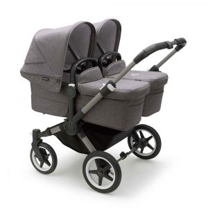 bugaboo donkey 5 duo carrycot and seat pushchair grey melange