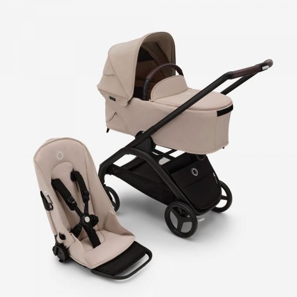 bugaboo dragonfly pushchair with carrycot desert taupe