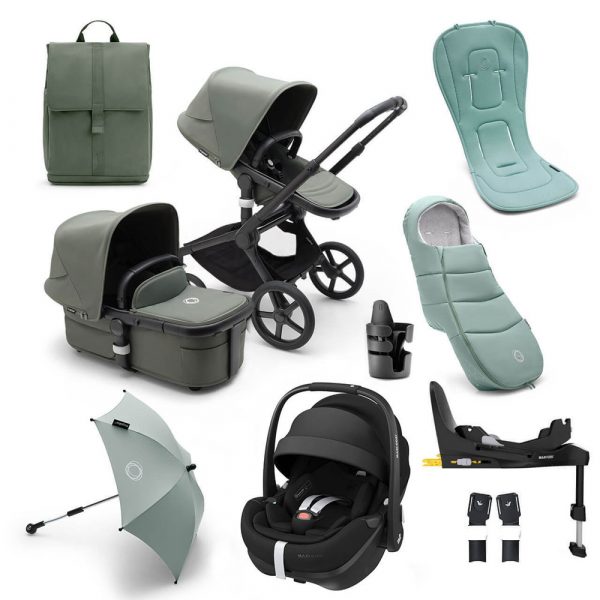 bugaboo fox 5 pebble 360 pro ultimate bundle black forest green