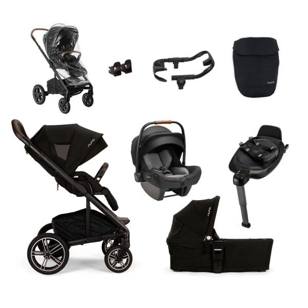 nuna mixx next travel system pipa car seat bundle caviar