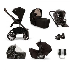 nuna triv next travel system with pipa next car seat caviar