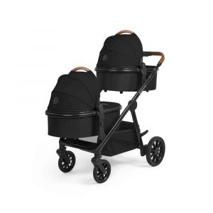 ickle bubba virgo twin pram black